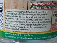 Mängden socker i Thüringer Schlachte Kraut