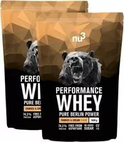 Mängden socker i Nu3 Performance Whey Cookies & Cream, Pulver, 2 X