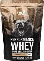 Mängden socker i Nu3 Performance Whey, Iced Coffee, Pulver