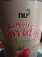Mängden socker i Nu3 Bio Power Porridge, Apfel & Zimt, 6 X