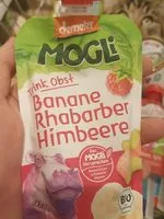 Mängden socker i Banane Rhabarber Himbeere