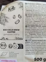 Mängden socker i Bio Cold-Brew Kaffee