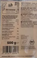 Mängden socker i Bio ingwer