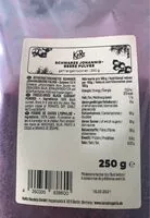 Mängden socker i Poudre de cassis lyophilisé