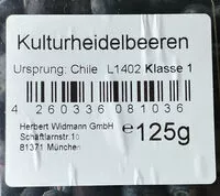 Mängden socker i Kulturheidelbeeren
