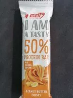Mängden socker i I am a tasty 50% protein bar - Peanut Butter Crispy