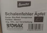 Mängden socker i Schalenfehler Äpfel