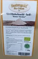 Mängden socker i Ur-Dinkelmehl hell "Roter Tiroler"