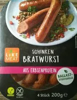 Mängden socker i Schinken Bratwurst aus Erbsenprotein