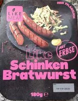 Mängden socker i Like Schinken Bratwust