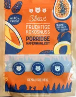 Mängden socker i Porridge Kokosnuss