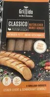 Mängden socker i 4 Grillido-Würste Classico Putenfleisch