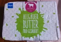 Mängden socker i Allgäuer Butter mild gesäuert