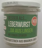 Mängden socker i Leberwurst aus Linsen