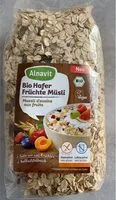 Mängden socker i Bio Hafer Früchte Müsli