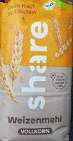 Mängden socker i Weizenmehl Vollkorn