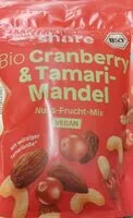 Mängden socker i Bio Cranberry & Tamari-Mandel
