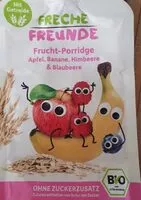 Mängden socker i Frucht-Porridge Apfel Banane, Himbeere & Blaubeere