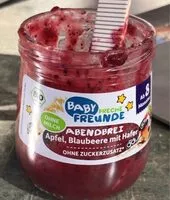 Mängden socker i Abendbrei Apfel, Blaubeere mit Hafer