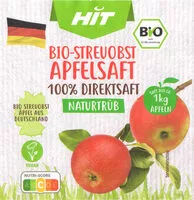 Mängden socker i Bio-Streuobst Apfelsaft naturtrüb