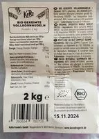 Mängden socker i Bio gekeimte Vollkornnudeln