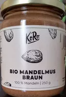 Mängden socker i Bio Mandelmus braun