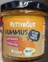Mängden socker i Rettergut bio-hummus mit Kürbis & Karotte