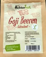 Mängden socker i Goji Beeren