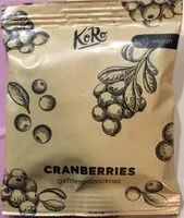 Mängden socker i Cranberries lyophilisées