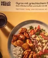 Mängden socker i Gyros mit griechischem Salat