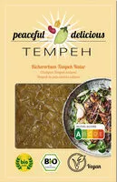 Mängden socker i Kichererbsen Bohnen-Tempeh Natur