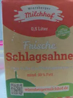 Mängden socker i Frische Schlagsahne