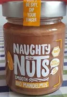 Mängden socker i Naughty Nuts smooth Bio Mandelmus