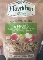 Mängden socker i Muesli Croustillant 6 Fruits