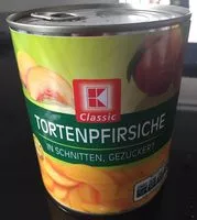 Mängden socker i Tortenpfirsiche in Schnitten, gezuckert