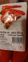 Mängden socker i Paprika rot, spitz 500g