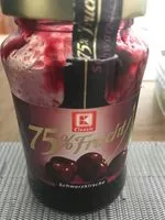 Mängden socker i K Classic Fruchtaufstrich 75% Frucht, Schwarzkirs...