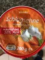 Mängden socker i Schlagsahne mindestens 30% Fett