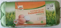 Mängden socker i 10 deutsche Eier aus Freilandhaltung