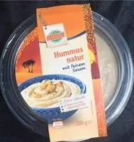 Mängden socker i Hummus natur mit feinem Sesam
