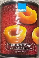 Mängden socker i Pfirsiche gezuckert