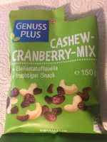 Mängden socker i Cashew-Cranberry-Mix