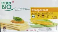 Mängden socker i Knusperbrot Aus Reis & Mais Mit Meersalz