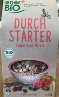 Mängden socker i Durchstarter Superfood-Müsli