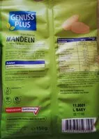 Mängden socker i Mandeln blanchiert