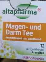 Mängden socker i Magen- und Darm Tee