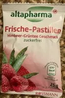 Mängden socker i Frische Pastillen Himbeer Grüntee