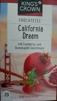 Mängden socker i California dream Früchtetee