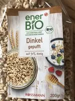 Mängden socker i Dinkel gepufft, mit Honig