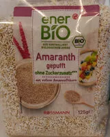 Mängden socker i Amaranth gepufft ohne Zuckerzusatz